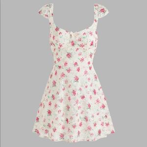 CIDER Floral Lace Mini Dress